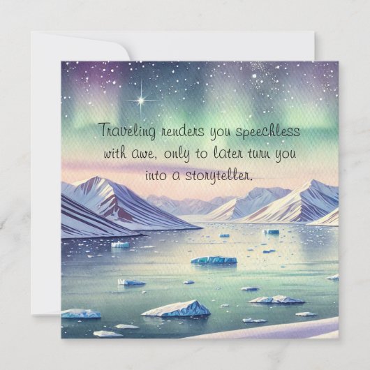 Svalbard, Norway & Quote サンキューカード (正面)