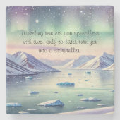 Svalbard, Norway & Quote ストーンコースター (正面)