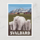 Svalbard Norway Vintage Travel  ポストカード (正面)