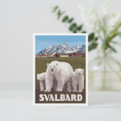 Svalbard Norway Vintage Travel  ポストカード (スタンド正面)