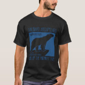 Svalbard Polar Bear Northern Lights In Longyearbye Tシャツ (正面)