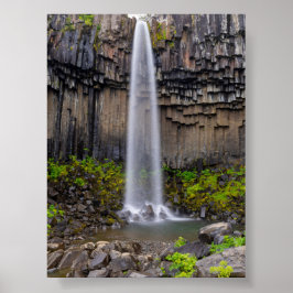 Svartifoss waterfall ポスター