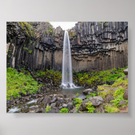 Svartifoss waterfall ポスター