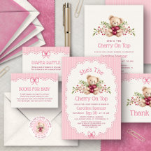 Cherry On Top Girls Baby Shower