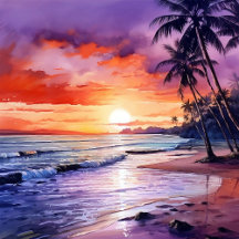 Tropical Beach Sunset #1