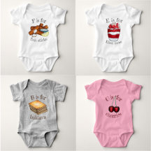 Baby ABC Bodysuits Design Collection