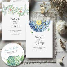 Non Photo Save The Date Invitations