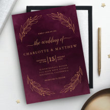 Elegant Burgundy Wedding Collection