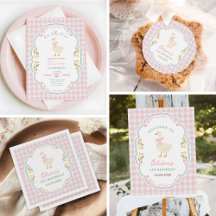   One Silly Goose Pink Bow Girl 1st Birthday