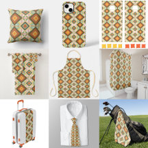 Southwest Retro Pop Art Diamonds Pattern