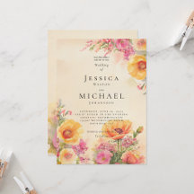 Floral | Peach Pink Watercolor Wedding 