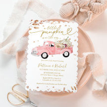 Pink Vintage Truck Fall Girl Baby Shower Collectio