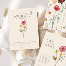 Whimsical Pink Wildflower Wedding