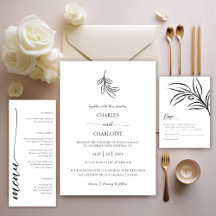 Black and White Classic Minimalistic Wedding