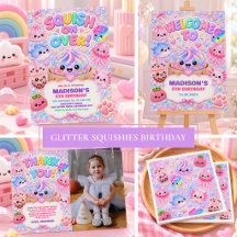 Glitter Rainbow Squishy Birthday Party 