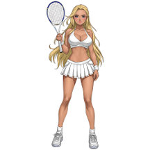 Anime Tennis Pinup Girl 