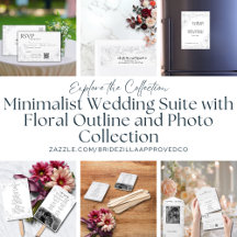 Minimalist Wedding with Floral Outline Collection