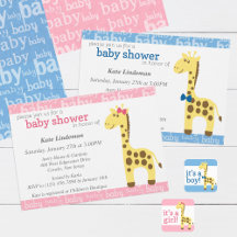 Giraffe Baby Shower Collection