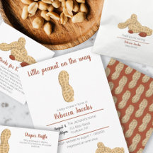 "Little peanut on the way"  baby shower