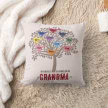 Grandma Pillow Tree with Birds