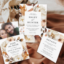 Rustic Watercolor Fall Floral Wedding