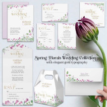 Elegant Floral Watercolor Wedding Suite