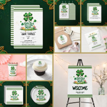 Little luck of Irish Shamrock Gold Baby Shower