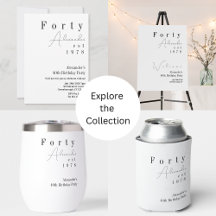 Forty Minimal 40th Birthday Party Supplies