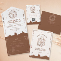 Hand Drawn Rustic Western Wedding