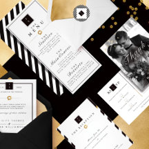 Black, White & Gold Wedding Collection