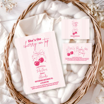 Doodle Cherry on top Baby Shower