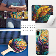 Colorful Detailed Leaves Design