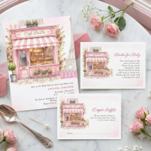 Bonjour Parisian Cafe Bebe Pink Baby Shower