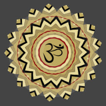 Mandala Yoga Om Rust Earth Retro Geometric Design