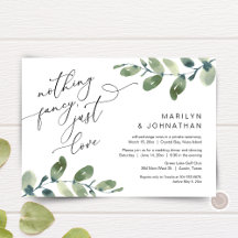 Modern Eucalyptus, Wedding Invitation (TED725)