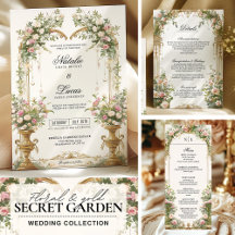 Secret Garden Wedding Invitation Suite