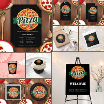 Modern Pizza Party Baby Shower 