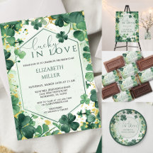 Elegant Lucky in Love Bridal Shower Collection