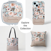 Personalized Floral Watercolor Gifts and home