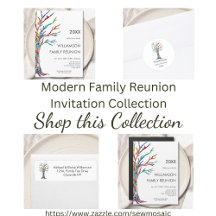 Modern Family Reunion Invitation Collection