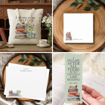 The Vintage Watercolor Bookstack