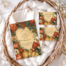 Vintage Floral Baby Animals Baby Shower