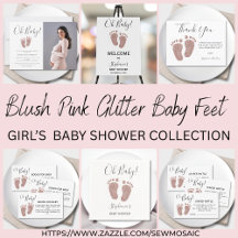 Blush Pink Baby Feet Photo Baby Shower Collection