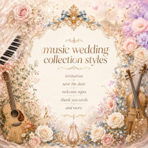 Luxe Floral Music Wedding Collection