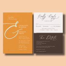 Classic Formal Modern Script Wedding