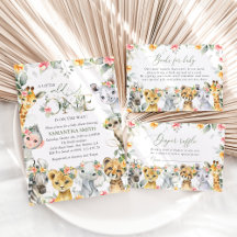 Jungle Animals, Hibiscus Baby Shower Collection