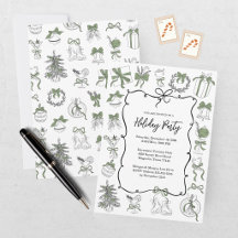 Elegant Green Black Christmas Holiday Collection