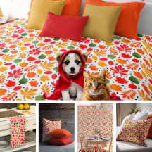 Vibrant Fall Leaves Autumn Pattern