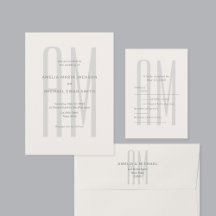 Architectural Minimal Monogram Wedding Collection