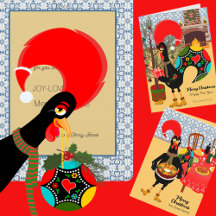 Christmas Cards with the Portuguese Rooster